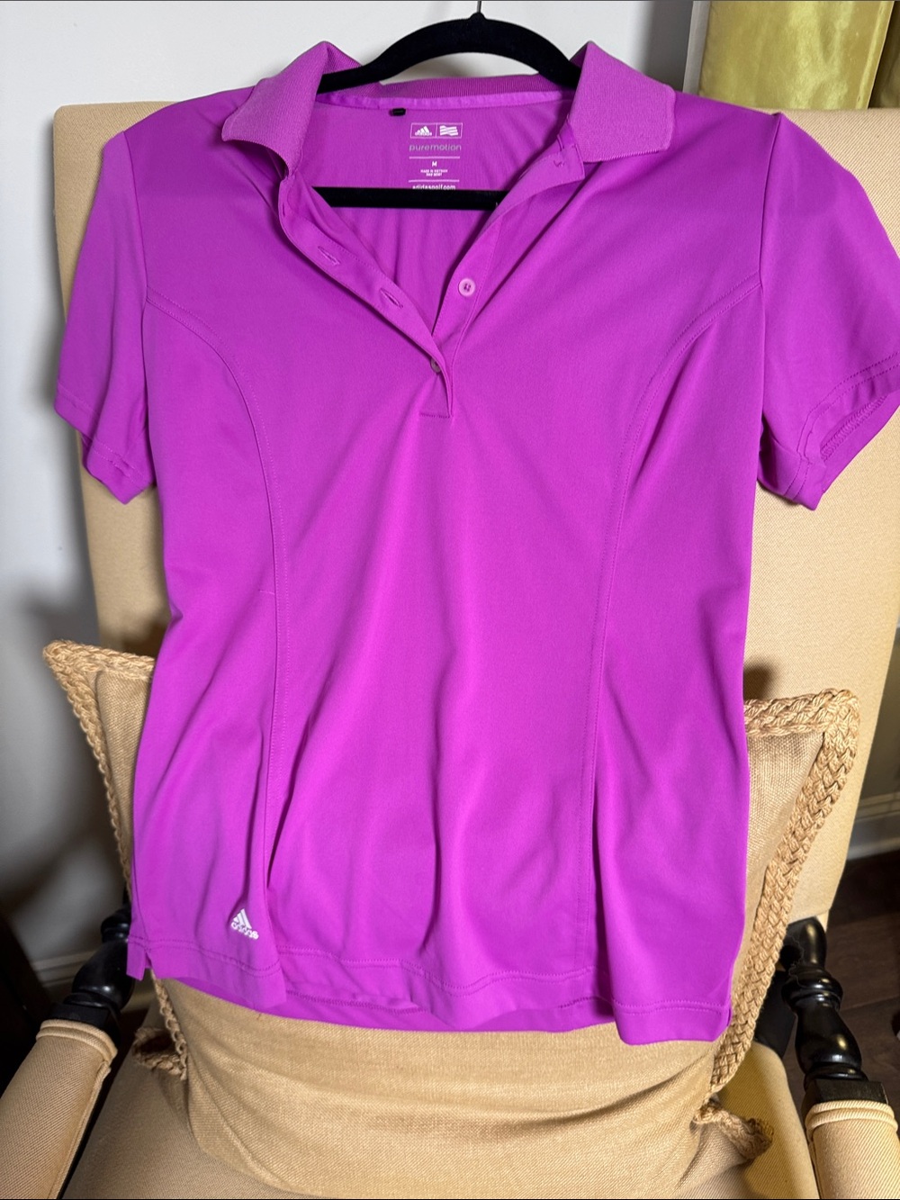 adidas Women’s Bright Magenta Polo Golf Jersey